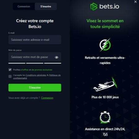 Comment s’inscrire sur Bets.io